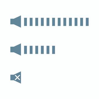テレビの音量表示 音量,ボリューム,大音量,消音,ミュート,アイコン,マーク,目盛,テレビのイラスト素材
