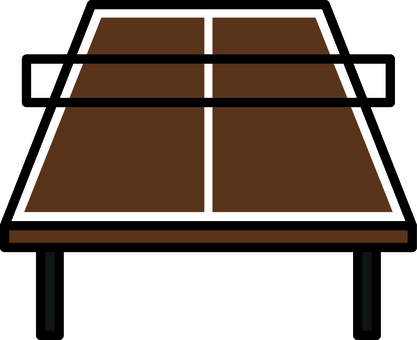 茶色の卓球台です。 卓球,シンプル,卓球台,コート,スポーツ,球技,運動,部活,サークル,クラブのイラスト素材