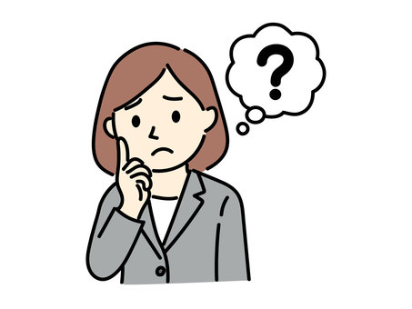 Illustration, กังวล, หญิง, คิด, 