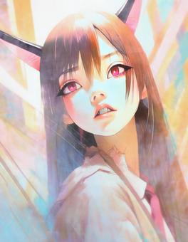 Illustration, beautiful girl, ghost, real, 