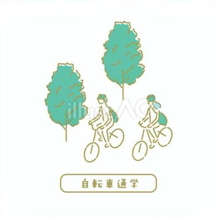通学 先生のためのイラスト 通学 先生のためのイラスト 通学,自転車,人物のイラスト素材