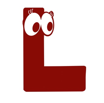 アルファベット目L 文字,数字,アルファベット,赤,lのイラスト素材
