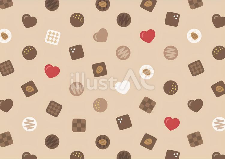 バレンタインのチョコレートのパターン03 バレンタイン,背景,パターンのイラスト素材