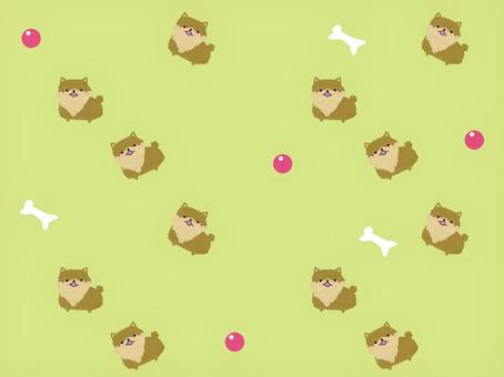 可愛いイヌの背景 可愛い,ゆるい,イヌ,生き物,ボール,骨,玩具,背景,壁紙のイラスト素材