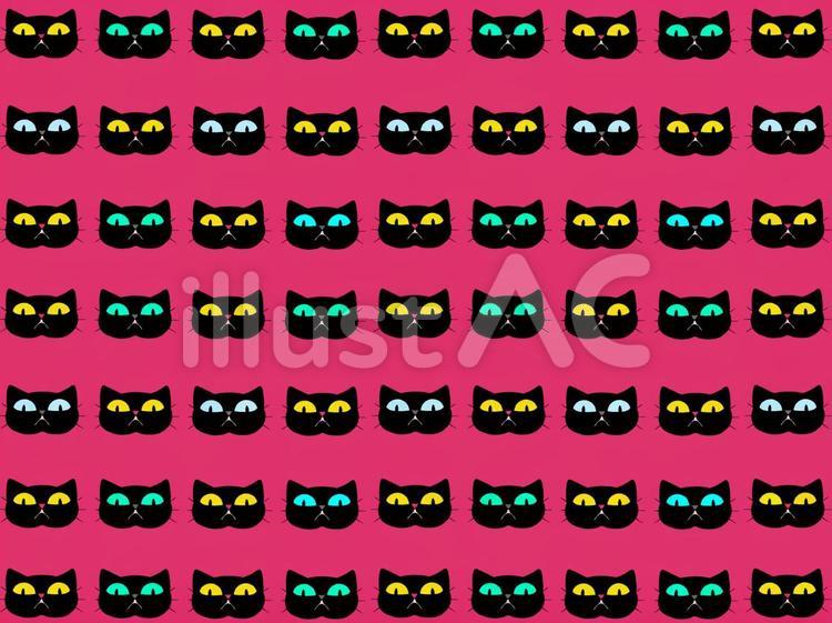 威張った黒猫の背景画像 黒猫,インパクト,背景のイラスト素材