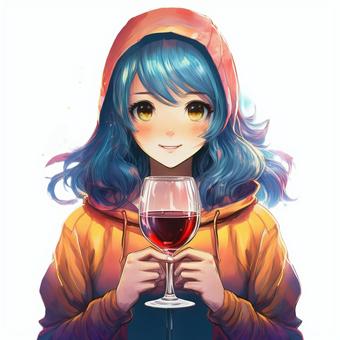赤ワインで乾杯