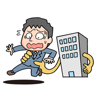 会社に捨てられるビジネスマン リストラ,ビジネスマン,会社,解雇,焦る,男性,捨てる,クビ,いらない,ビジネスのイラスト素材