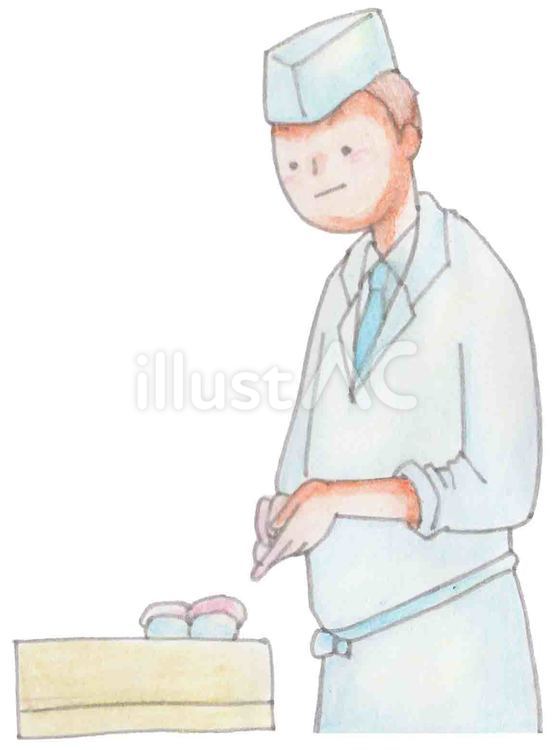 寿司を握る寿司職人 寿司職人,寿司,握るのイラスト素材