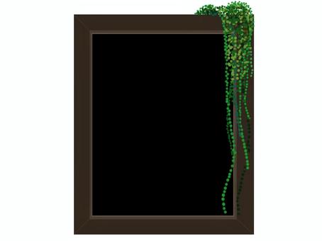 Botanical wood frame frame black, frame, JPG