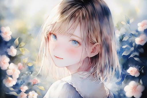 振り向いた彼女