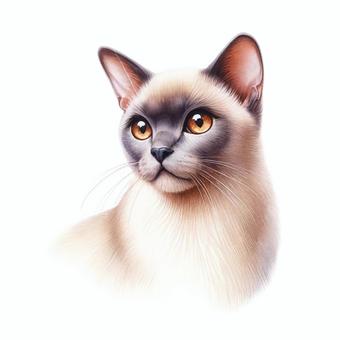 バーミーズ バーミーズ 動物,猫科,毛皮のイラスト素材