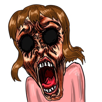 絶望して目の前が真っ暗な女性 絶望,オワタ,失意,ショック,失敗,悲観,精神ダメージ,精神ショック,ギャー,感情のイラスト素材