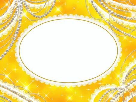 Lace frame gold, race, pearl, yellow, JPG and PNG