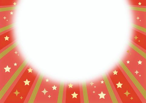 星の赤色集中線_赤背景_上方  星の赤色集中線_赤背景_上方  集中線,背景,キラキラ,星,輝き,赤,放射,放射状,効果線,光線のイラスト素材