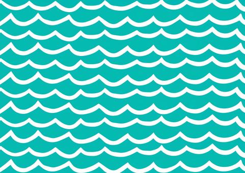 Illustration, retro, wave, sea, 