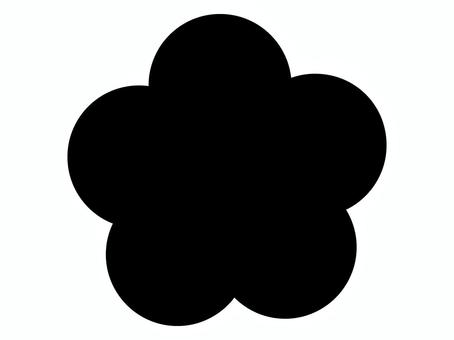 黒い花の透過フレーム 黒,花,フレーム,高級感,モダン,和風,和柄,透過,装飾,枠のイラスト素材