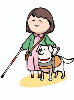 Illustration, guide dog, dog, female, 