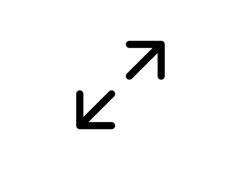 拡大アイコン 拡大表示,拡大,フルスクリーン,矢印,sns,web,サイト,hp,ホームページ,インターネットのイラスト素材