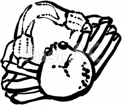 カニ 筆書き風
