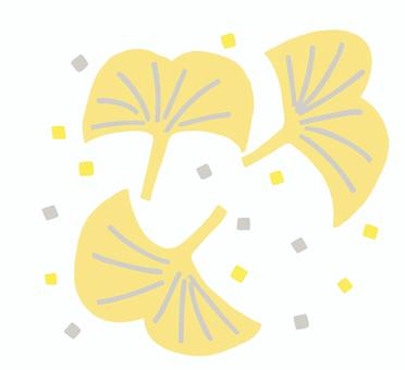 イチョウの葉っぱ模様