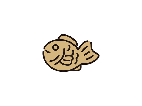 たいやきのシンプルイラスト カラー たいやきのシンプルイラスト カラー たいやき,あんこ,和,おやつ,和菓子,熱い,デザート,スイーツ,甘い,お菓子のイラスト素材