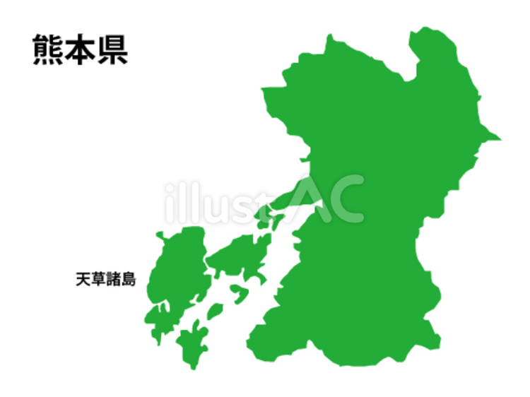 熊本県 熊本県,地図,熊本の地図のイラスト素材