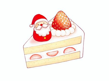 クリスマスケーキ サンタクロース クリスマスケーキ,クリスマス,クリスマス・イブ,生クリーム,ホイップ,イチゴ,サンタクロース,冬,12月,スイーツのイラスト素材