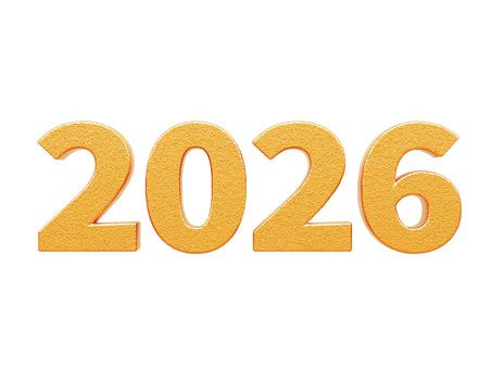 金色の2026年の3D文字1 2026,西暦,新年,年賀状,金色,ゴールド,3d,立体,文字,ゴシックのイラスト素材