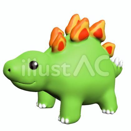 ゆるいステゴサウルス ななめ CG