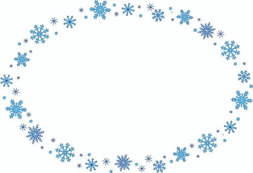 Snow crystal line circle (ellipse), crystal of snow, edge, picture frame, JPG and PNG