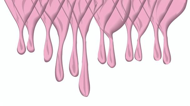 垂れるピンク　 垂れる,水滴,雫,液体,ピンク,インク,イメージ,立体のイラスト素材
