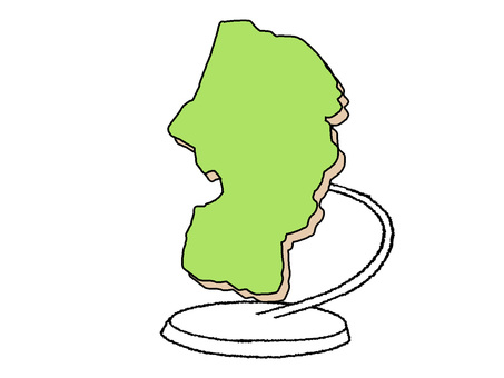 やまがた 山形,地図,オブジェ,pop調,手描き,挿絵,ワンポイント,素材,商用可,無料のイラスト素材