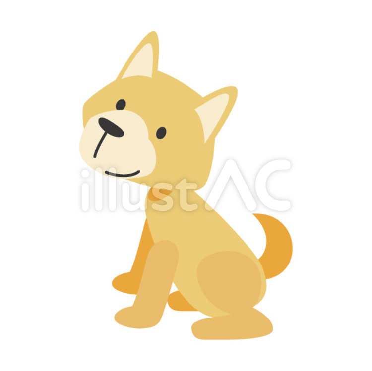 犬-座る犬 犬,座る,おすわりのイラスト素材