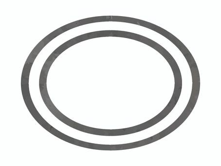 水彩風の二重丸　グレイ 水彩風,二重丸,記号,マーク,グレイ,シンプルのイラスト素材