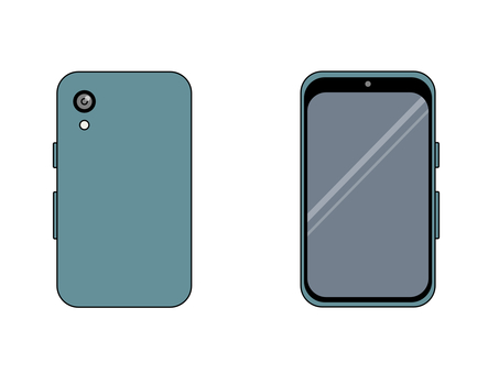 スマートフォン3 スマートフォン,通信機器,携帯,スイッチ,カメラ,フラッシュ,画面,offのイラスト素材