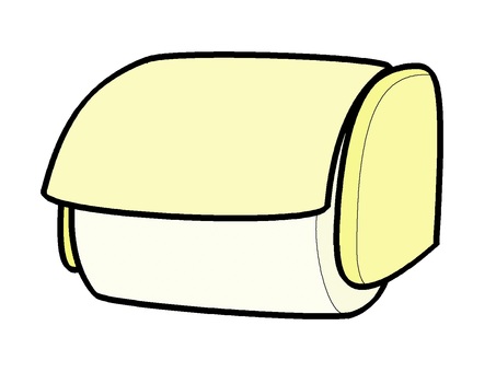トイレットペーパーホルダーアイコン『黄』 トイレットペーパーホルダーアイコン『黄』 トイレットペーパー,トイレットペーパーホルダー,トイレ,用品,モチーフ,カラー,ちり紙,巻紙,日用品,生活のイラスト素材
