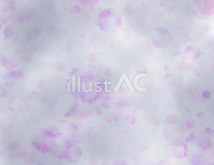 和紙花柄 和風,花柄,菊のイラスト素材