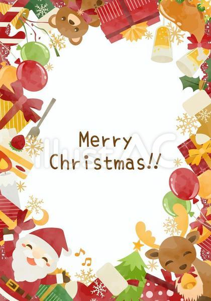 賑やかなクリスマスのフレーム