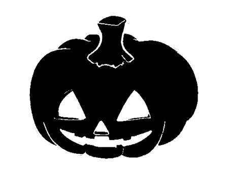 カボチャのシルエット〜斜め上〜 カボチャ,南瓜,かぼちゃ,ハロウィン,halloween,一つ,ひとつ,1つ,挿絵,透過のイラスト素材