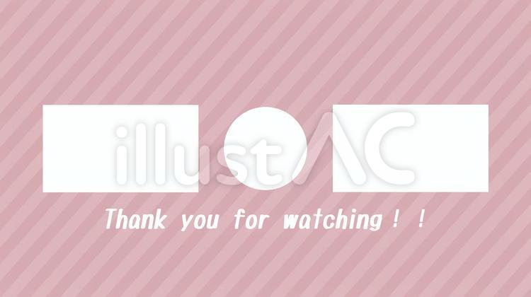くすみカラーの動画配信エンドカード エンドカード,フレーム,背景のイラスト素材