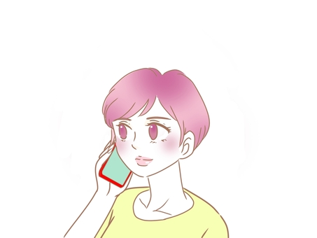 woman making a phone call, phone, smartphone, young, JPG and PNG