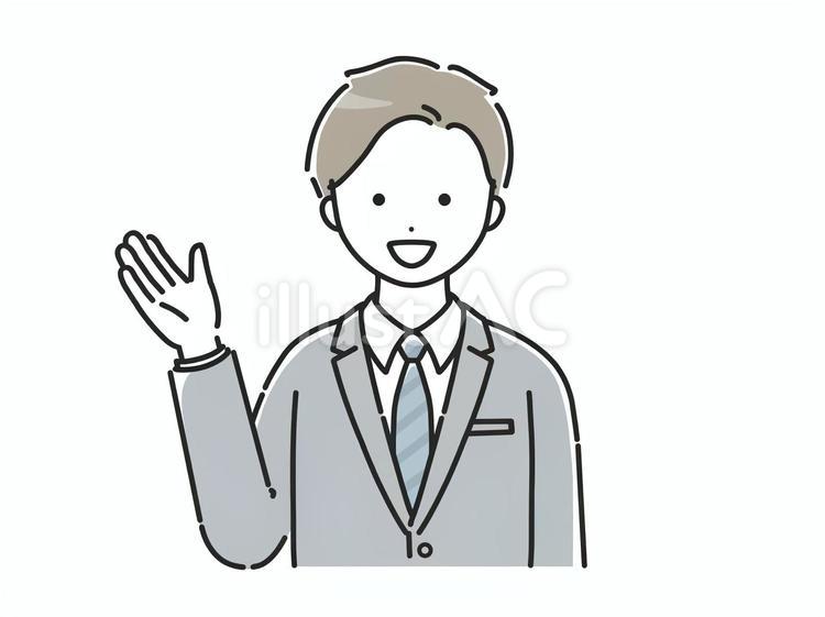 案内するスーツの男性 男性,人物,会社員のイラスト素材