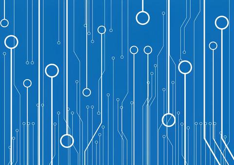 青色の幾何学的な電子回路のデジタル背景 デジタル,電子回路,基盤,テクノロジー,スタイリッシュ,青色,背景のイラスト素材