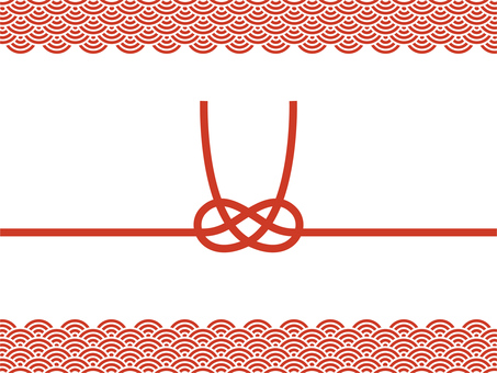 熨斗のイラスト　水引 水引,あわじ結び,熨斗,お祝い,和風,御歳暮,御中元,プレゼント,贈答,のし紙のイラスト素材