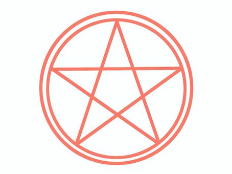 赤い魔法陣のイラスト 魔法陣,マーク,星,丸,魔術,エフェクトのイラスト素材