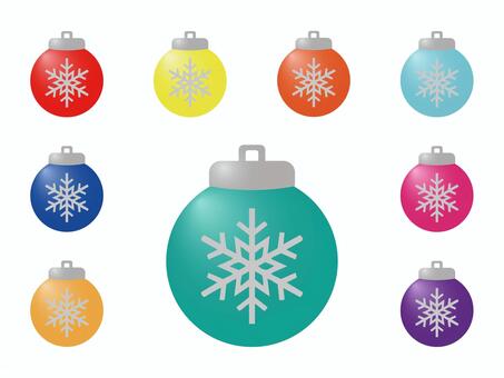 クリスマスオーナメントセット16 クリスマス,オーナメント,あしらい,パターン,かわいい,シンプル,飾り,デザイン,装飾,おしゃれのイラスト素材