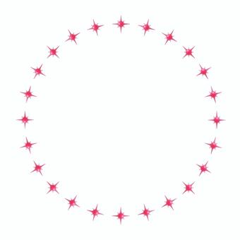 ピンクのダイヤの丸い3Dフレーム2 ダイヤ,キラキラ,フレーム,3d,丸,飾り枠,立体,マーク,可愛い,輝きのイラスト素材