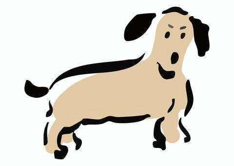 かわいいミニチュアダックスフンド ミニチュアダックスフンド,犬,かわいい,わんこ,ペット,動物,ふわふわ,シンプル,手描き風,キャラクターのイラスト素材