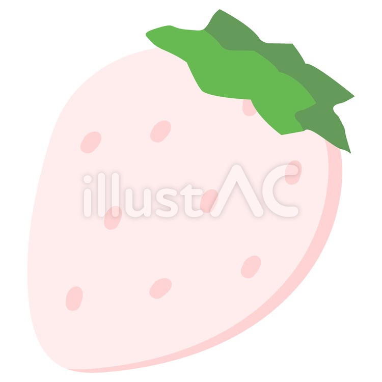 白いいちご 苺,イチゴ,いちごのイラスト素材