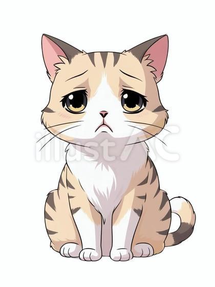 困っている表情の可愛い猫